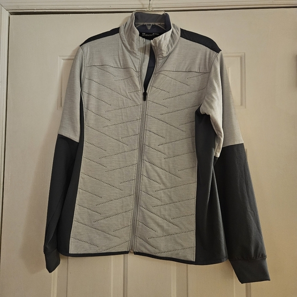 Under Armour Storm Womens Full Zip Fitted Quilted Blue Two Tone Jacket Medium - Picture 1 of 8